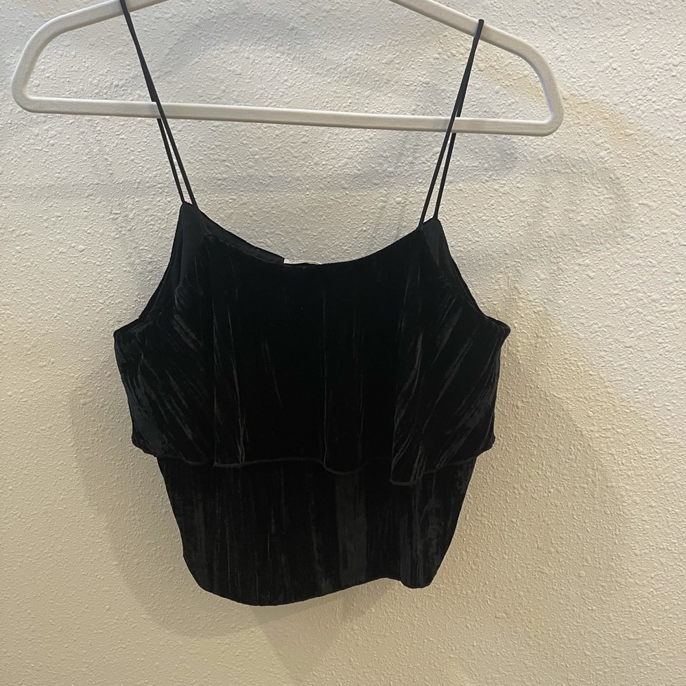 Black Velvet Zara Crop Top